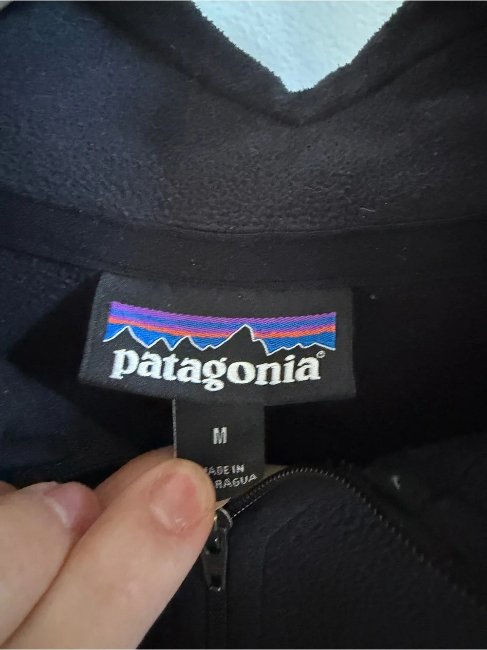 Patagonia Men’s Black Quarter Zip Fleece Pullover Jacket Size Medium